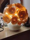 Декоративна лампа Букет троянд в керамічному кашпо
