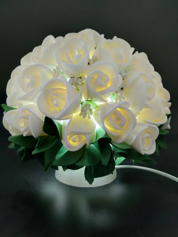 Декоративна лампа Букет троянд з ізолону