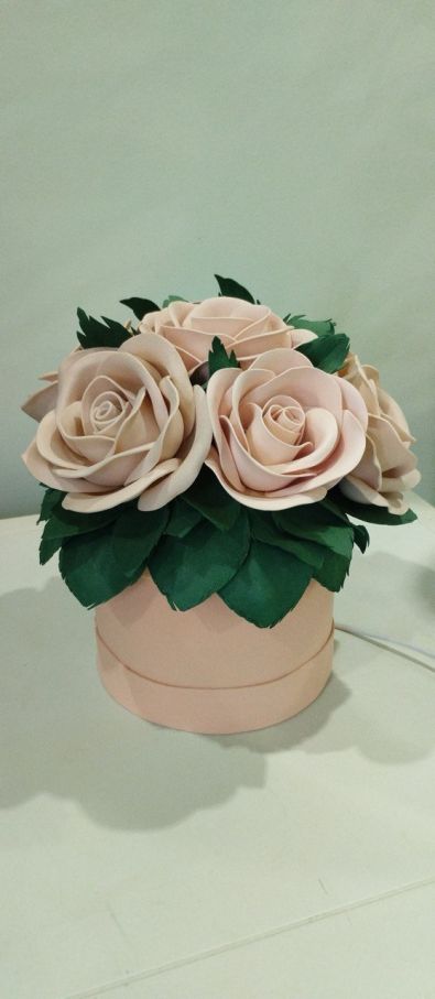 Букет троянд в капелюшній коробці