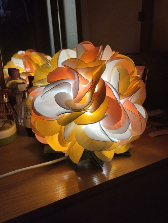 Декоративна лампа Гортензія трикольорова