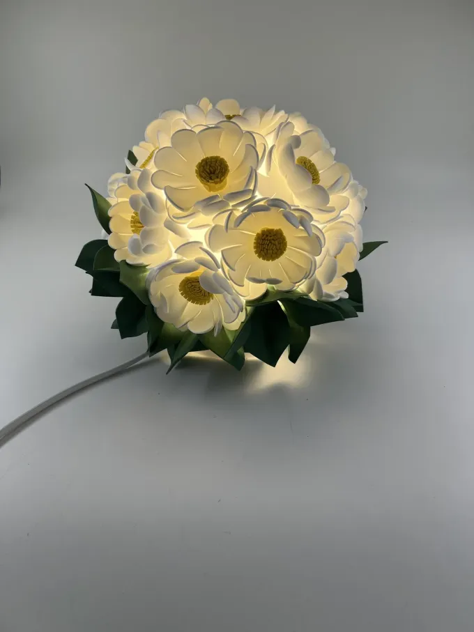 Декоративна лампа Букет ромашек