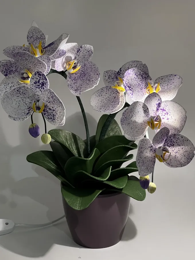 Світильник Орхідея на дві гілочки с тонуванням