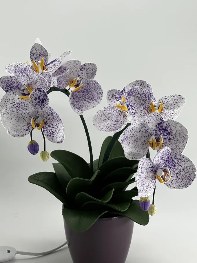 Світильник Орхідея на дві гілочки с тонуванням