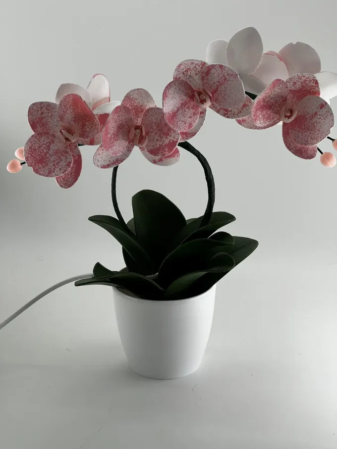 Світильник Орхідея з тонуванням (колір лосось)