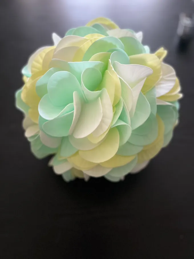 Світильник Гортензія триколірна (жовтий,голубий,білий)