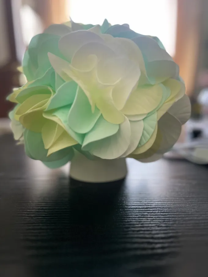 Світильник Гортензія триколірна (жовтий,голубий,білий)