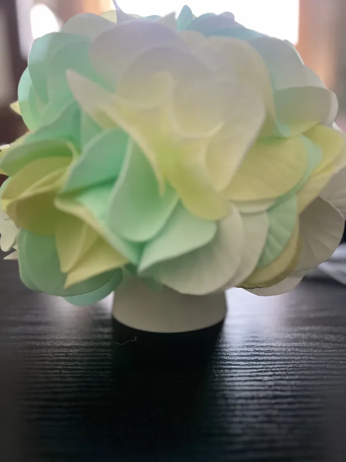 Світильник Гортензія триколірна (жовтий,голубий,білий)