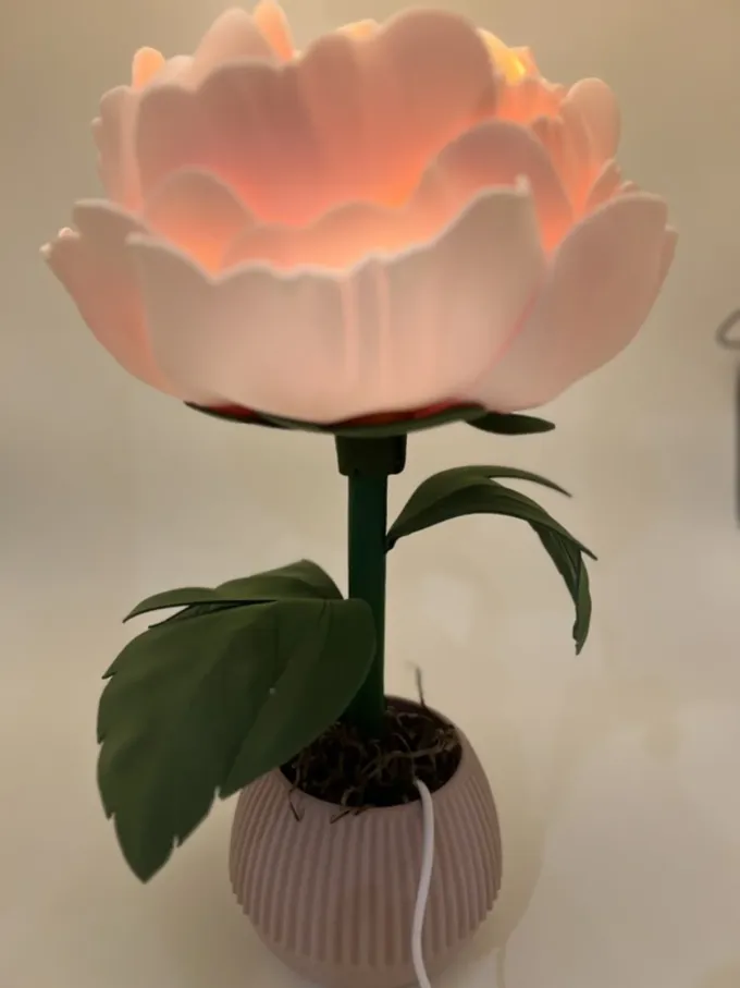 Світильник Півонія в бежевому кольорі